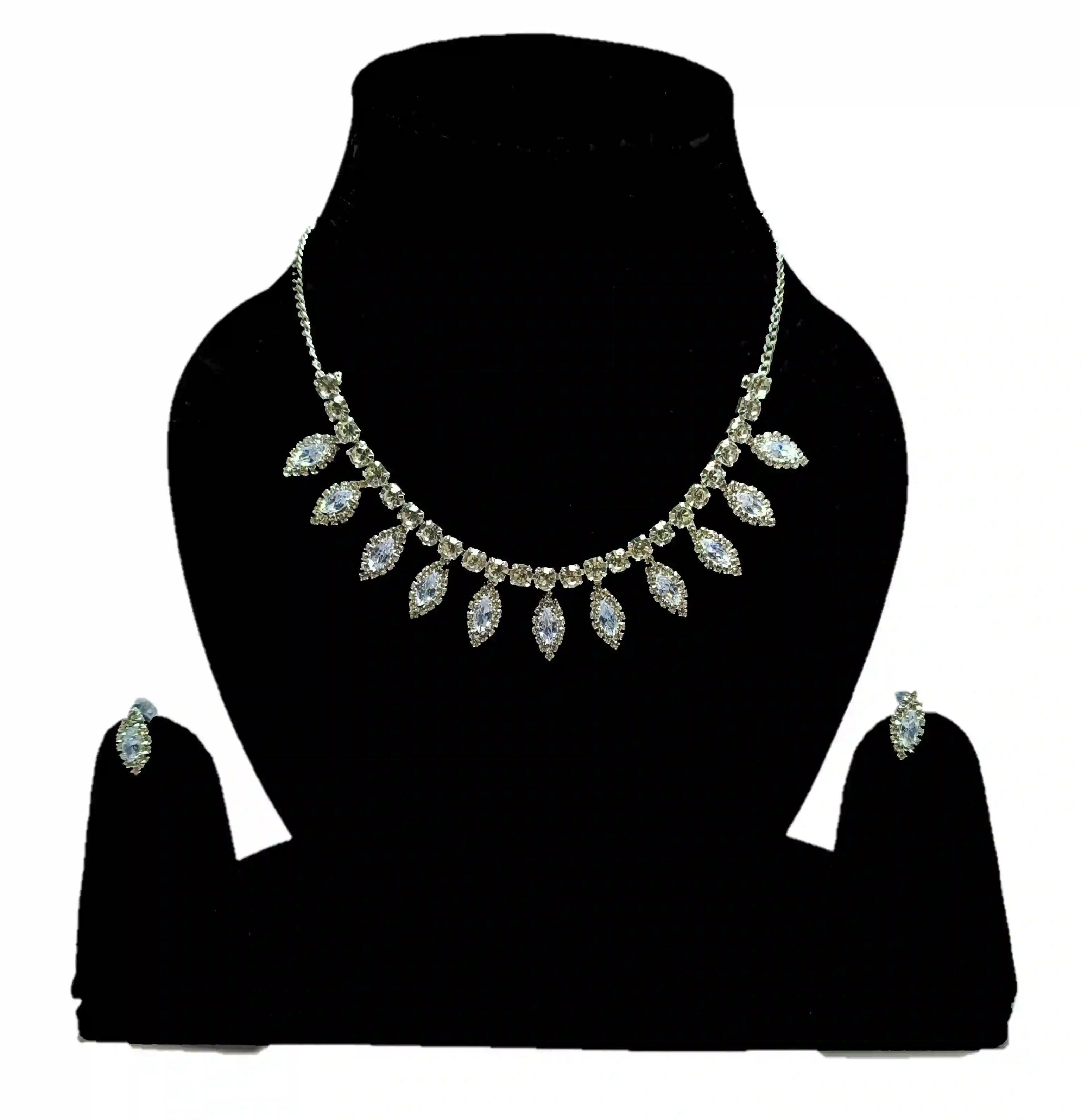Ethereal Marquise-Cut Crystal Choker Necklace Set